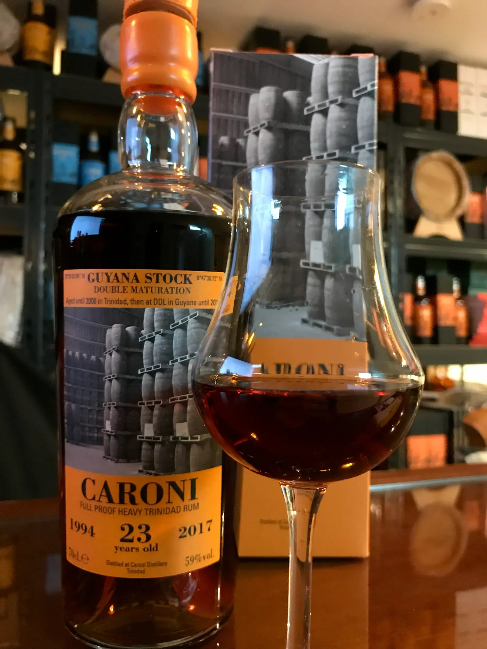 Caroni 23 ans, bouteille brut de fût